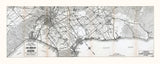 1914 Map of Los Angeles to the Beaches California