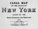 1915 Map of New York Canal System