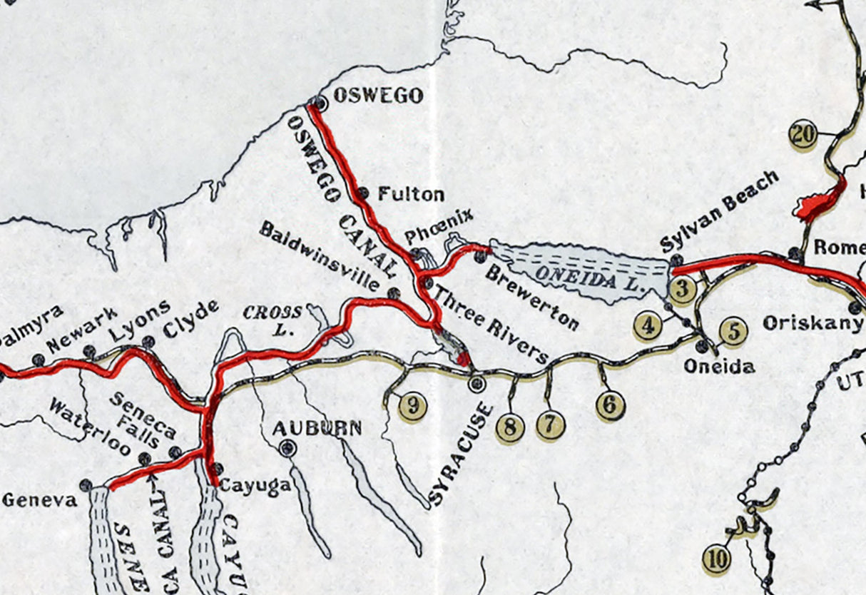 1915 Map of New York Canal System