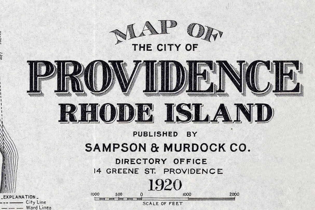 1920 Map of Providence Rhode Island