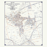 1929 Town Map of Martinez Contra Costa County California