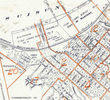 1929 Town Map of Martinez Contra Costa County California