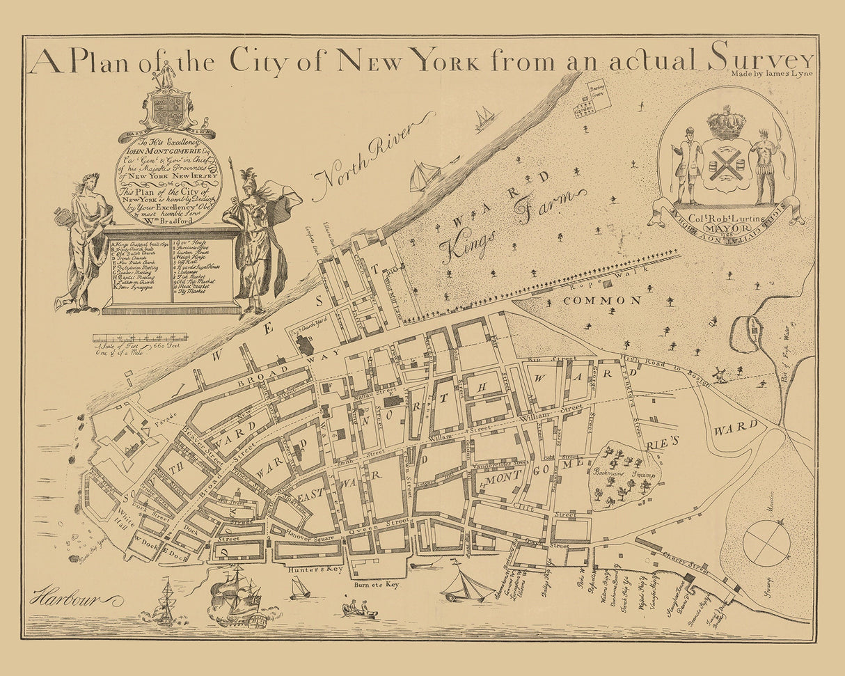 1728 Map of New York City