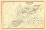 1856 Map of Grand River Harbor Michigan Grand Haven