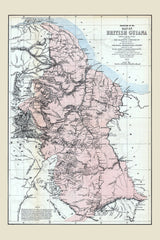 1875 Map of British Guiana