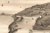 1880 Panoramic Map of Ludington Michigan