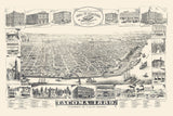 1889 Panoramic Map of Tacoma Washington