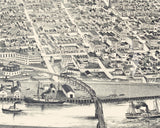 1889 Panoramic Map of Tacoma Washington