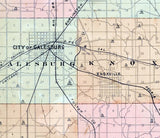 1891 Map of Knox County Illinois