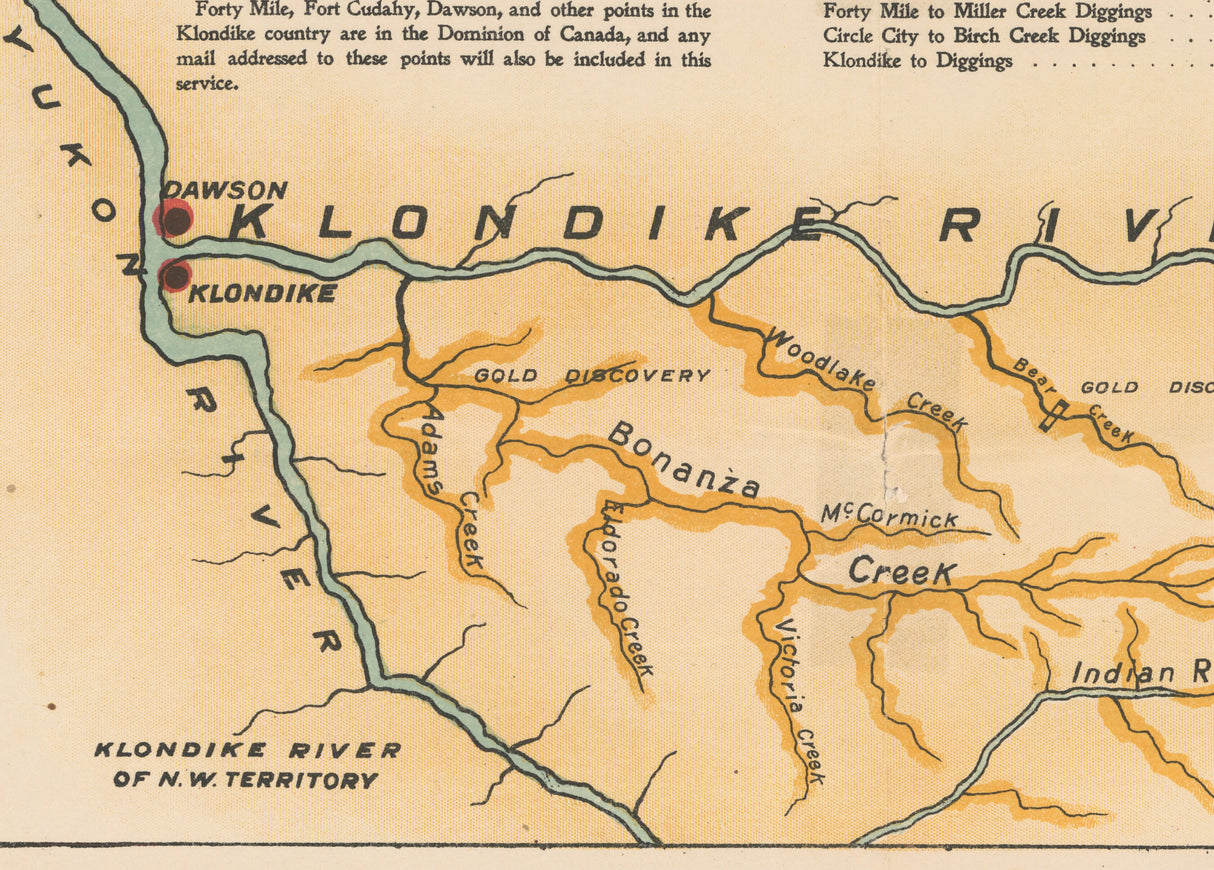 1897 Map of Alaska and North West Territory Gold Fields