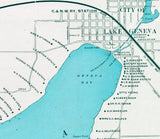 1906 Map of Lake Geneva Wisconsin