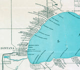 1906 Map of Lake Geneva Wisconsin