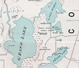1916 Map of The Fox Lake Country Illinois