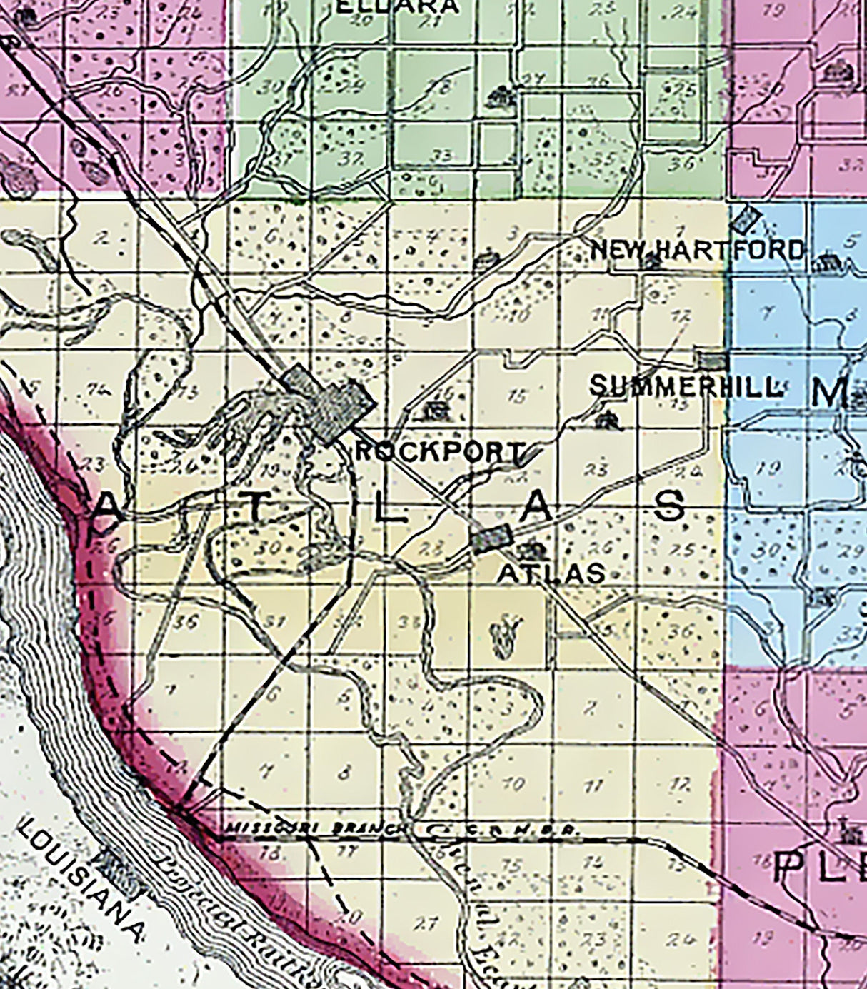 1872 Map of Pike County Illinois