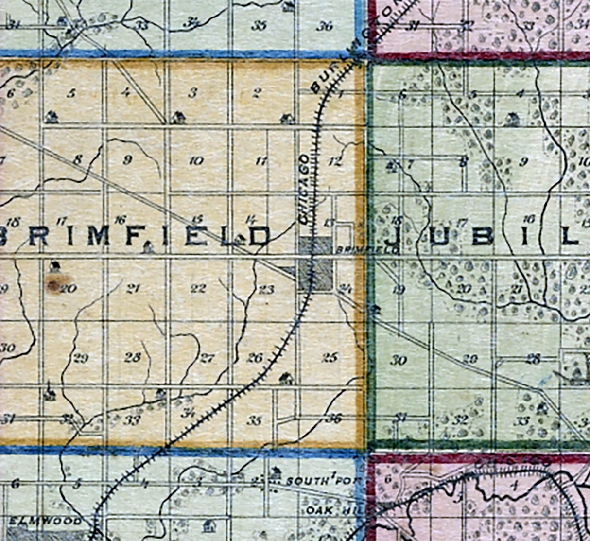 1873 Map of Peoria County Illinois