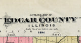 1894 Map of Edgar County Illinois