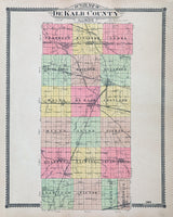 1905 Map of De Kalb County Illinois