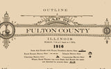 1916 Map of Fulton County Illinois