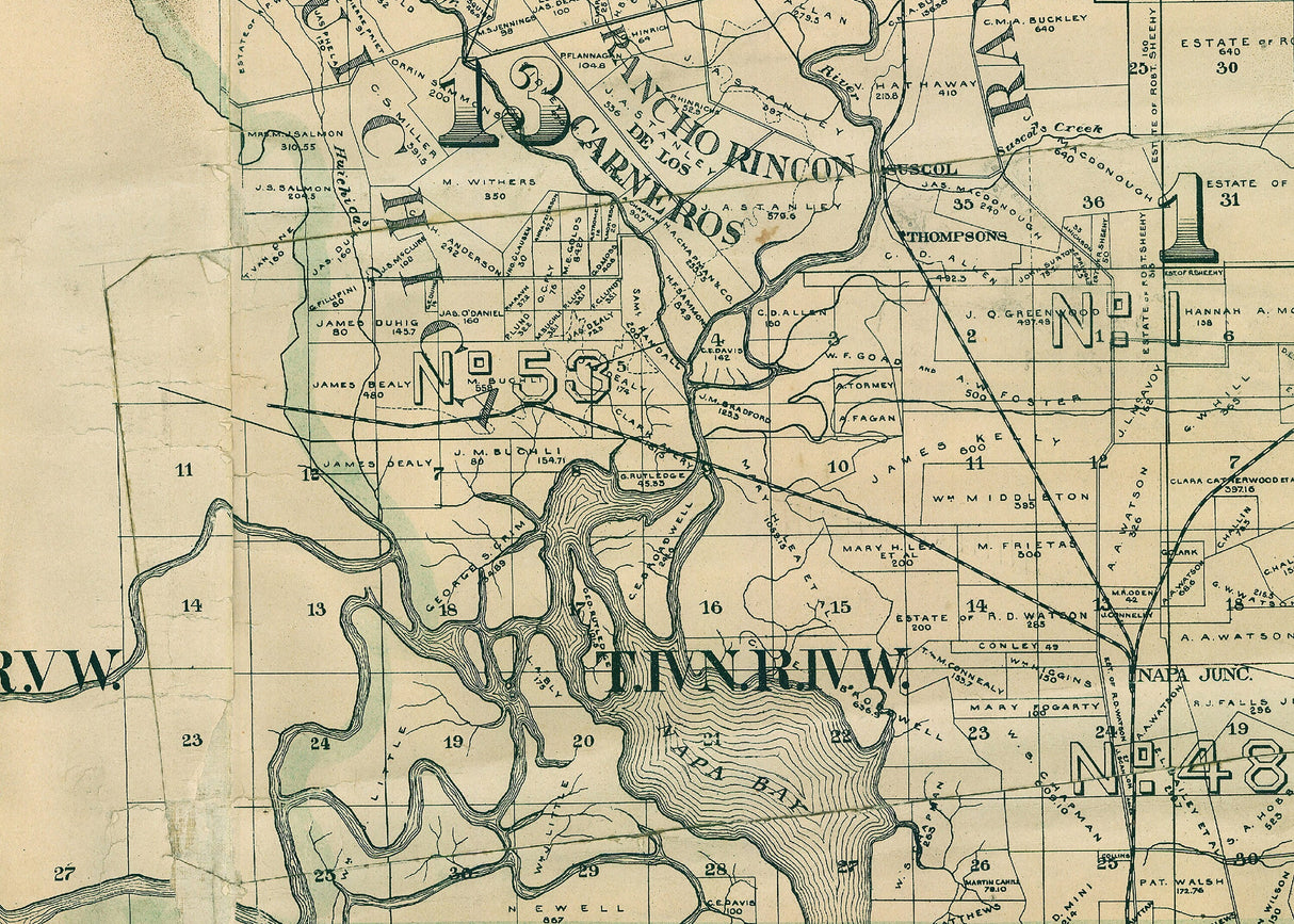 1895 Map of Napa County California