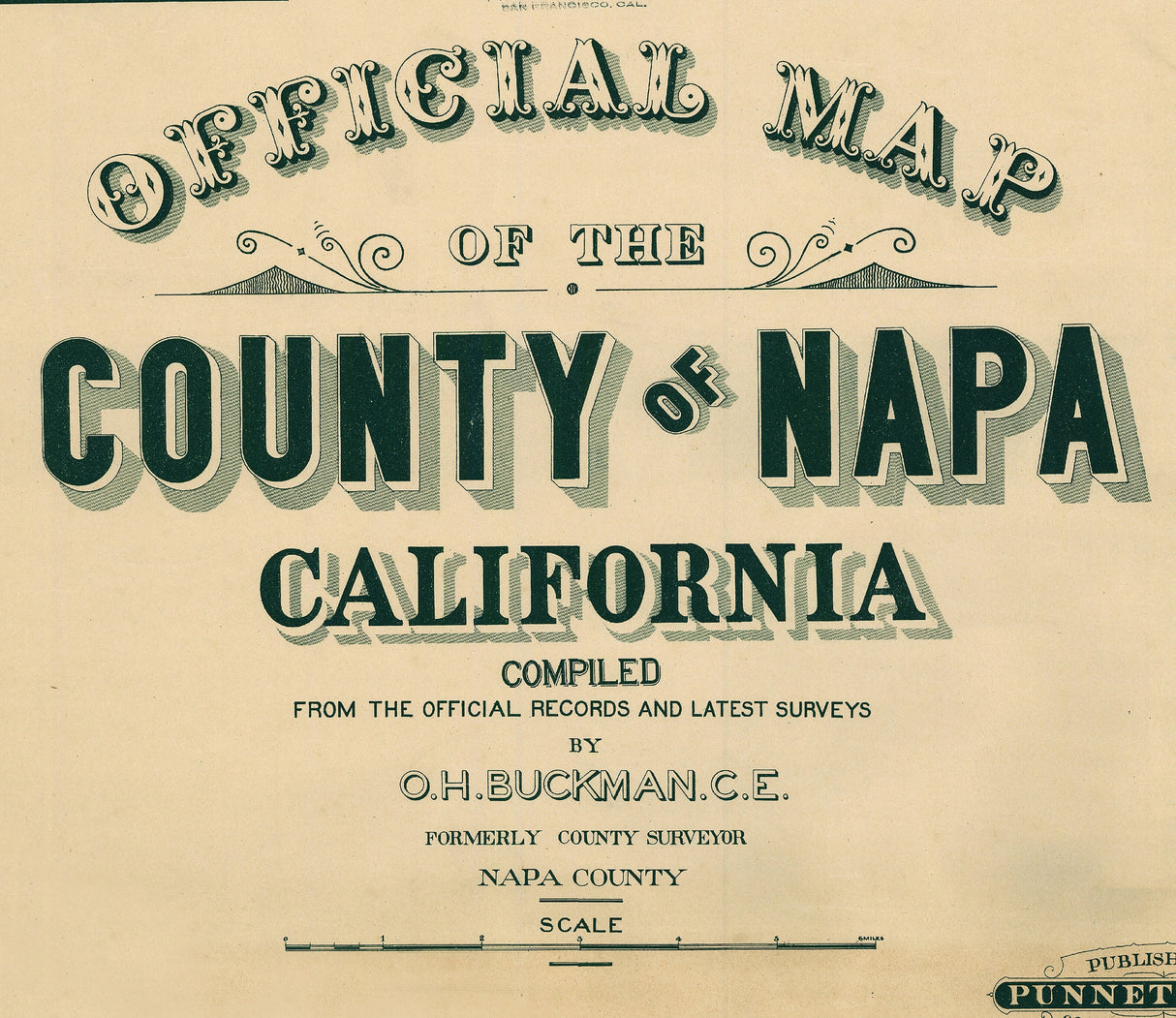 1895 Map of Napa County California