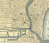 1891 Map of Milwaukee Wisconsin