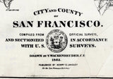 1863 Map of The City and County of San Francisco California