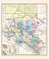 1880 Map of Los Angeles County California