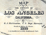1880 Map of Los Angeles County California