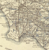 1914 Map of Orange County California and Los Angeles