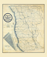 1917 Map of Mendocino County California