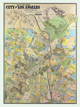 1884 Map of Los Angeles California