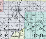 1893 Map of Greene and Jersey County Illinois