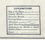 1884 Map of Jennings County Indiana