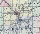 1884 Map of Jennings County Indiana