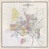 1900 Map of Franklin Johnson County Indiana