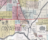 1900 Map of Franklin Johnson County Indiana