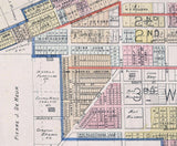 1900 Map of Shelbyville Shelby County Indiana