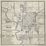 1855 Map of Indianapolis Indiana