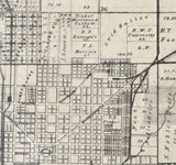 1855 Map of Indianapolis Indiana