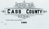 1899 Map of Cass County Illinois