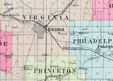 1899 Map of Cass County Illinois