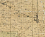 1900 Farm Line Map of White County Indiana