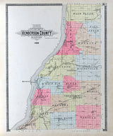 1900 Map of Henderson County Illinois