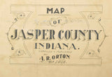 1902 Farm Line Map of Jasper County Indiana