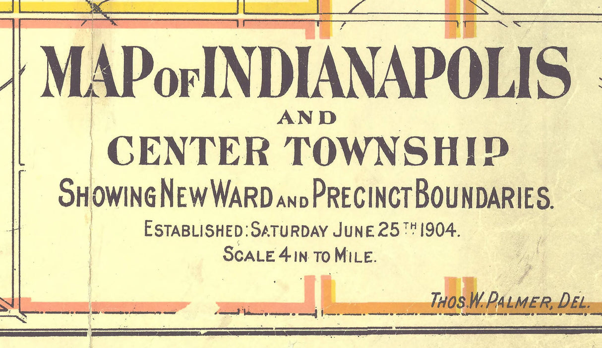 1904 Map of Indianapolis Indiana