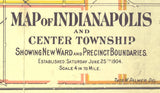 1904 Map of Indianapolis Indiana