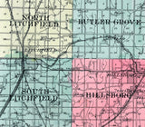 1912 Map of Montgomery County Illinois