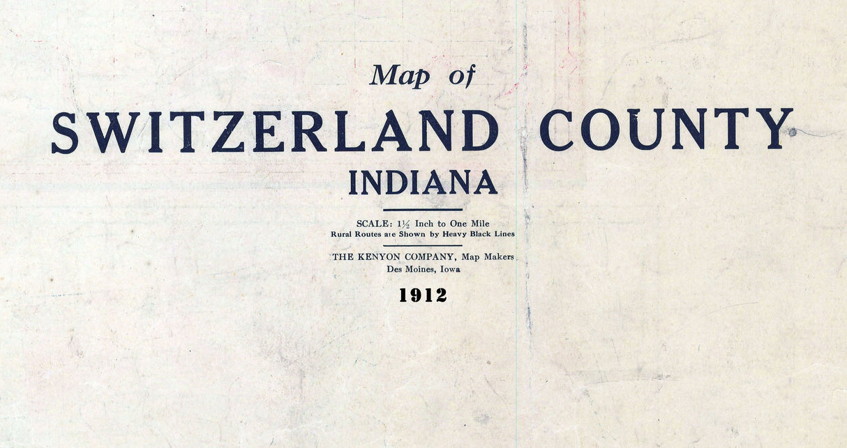 1912 Map of Switzerland County Indiana