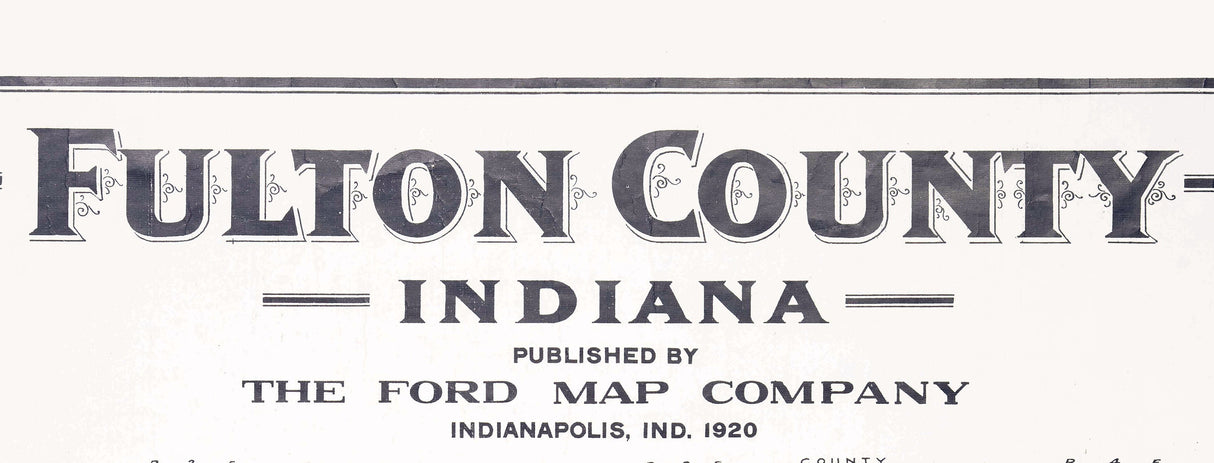 1920 Farm Line Map of Fulton County Indiana