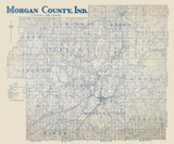 1923 Map of Morgan County Indiana